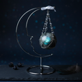 Labradorite Sphere with Crescent Moon Stand